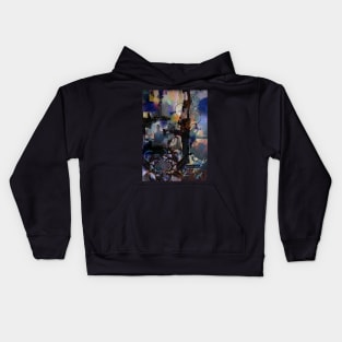 Glitch art effect Kids Hoodie